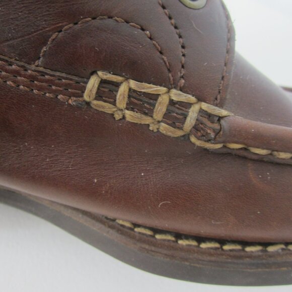 Polo Country Ralph Lauren Women 7.5 M Brown Leather Lace Up Moc Toe Ankle Boots - Picture 6 of 15